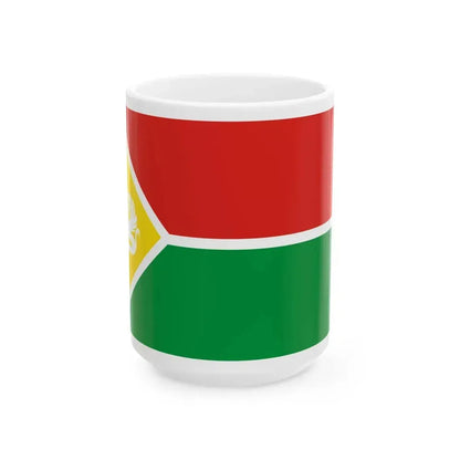 Ethnic flag of Tat people Caucasus (Russia) White Coffee Mug 15oz - Go Mug Yourself