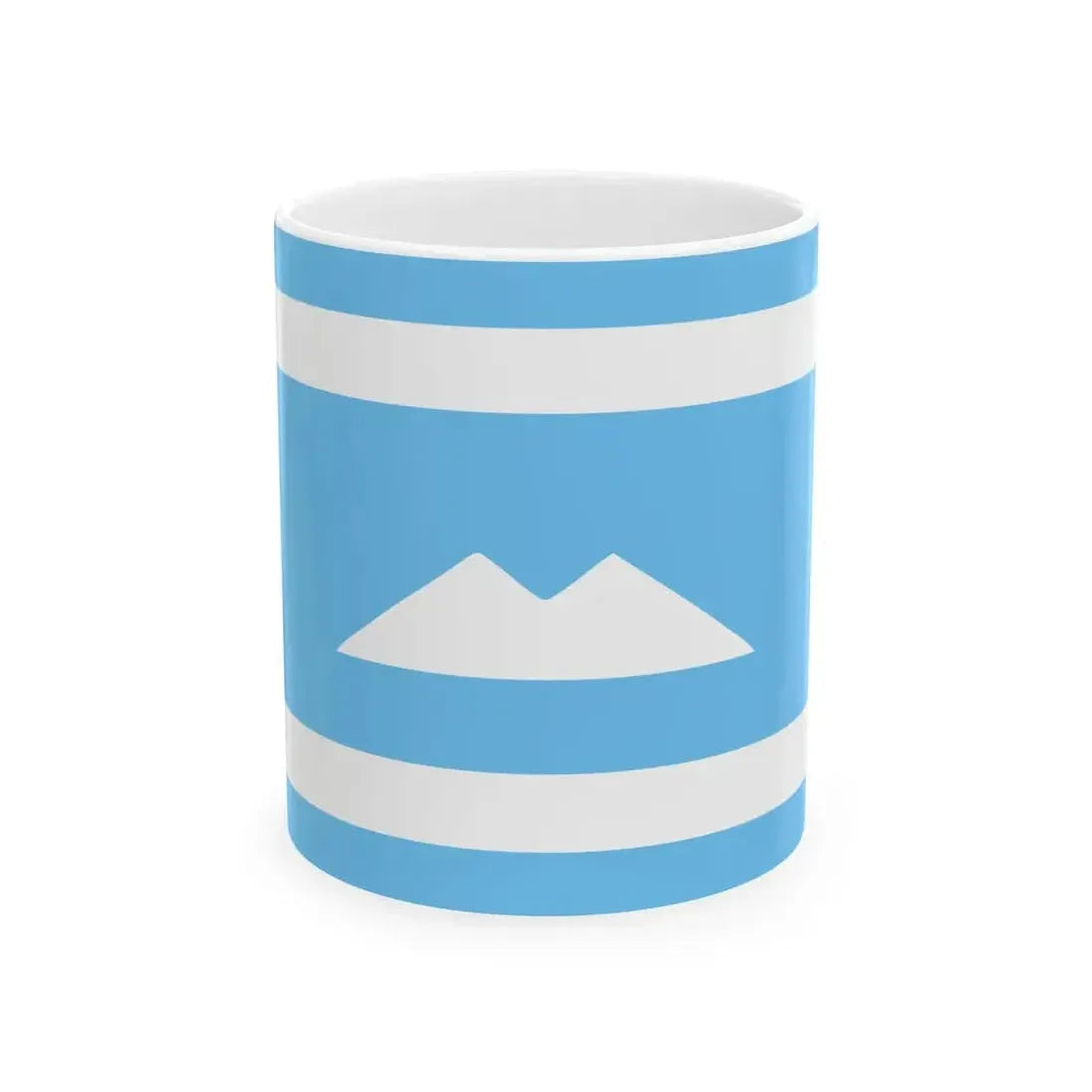 Ethnic flag of the Balkar and Karachay peoples Karachay-Balkaria (Russia) White Coffee Mug 11oz - Go Mug Yourself