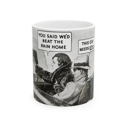 Ethyl advertisement, Redbook, December 1933 - White Coffee Mug 11oz - Go Mug Yourself