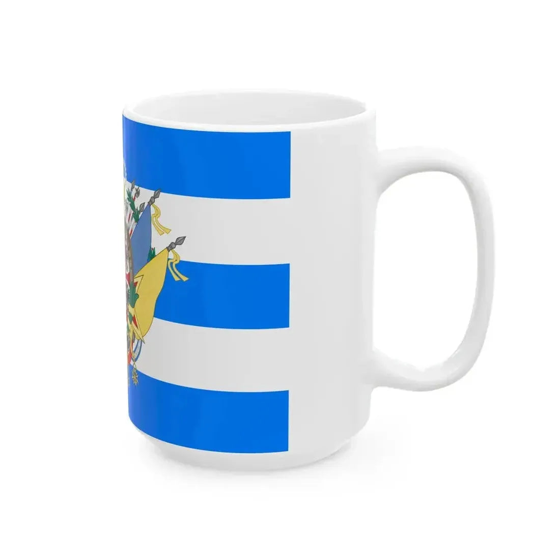 Etrurian Kingdom and War Flag with Great Royal Coat of Arms (Italy) White Coffee Mug - Go Mug Yourself