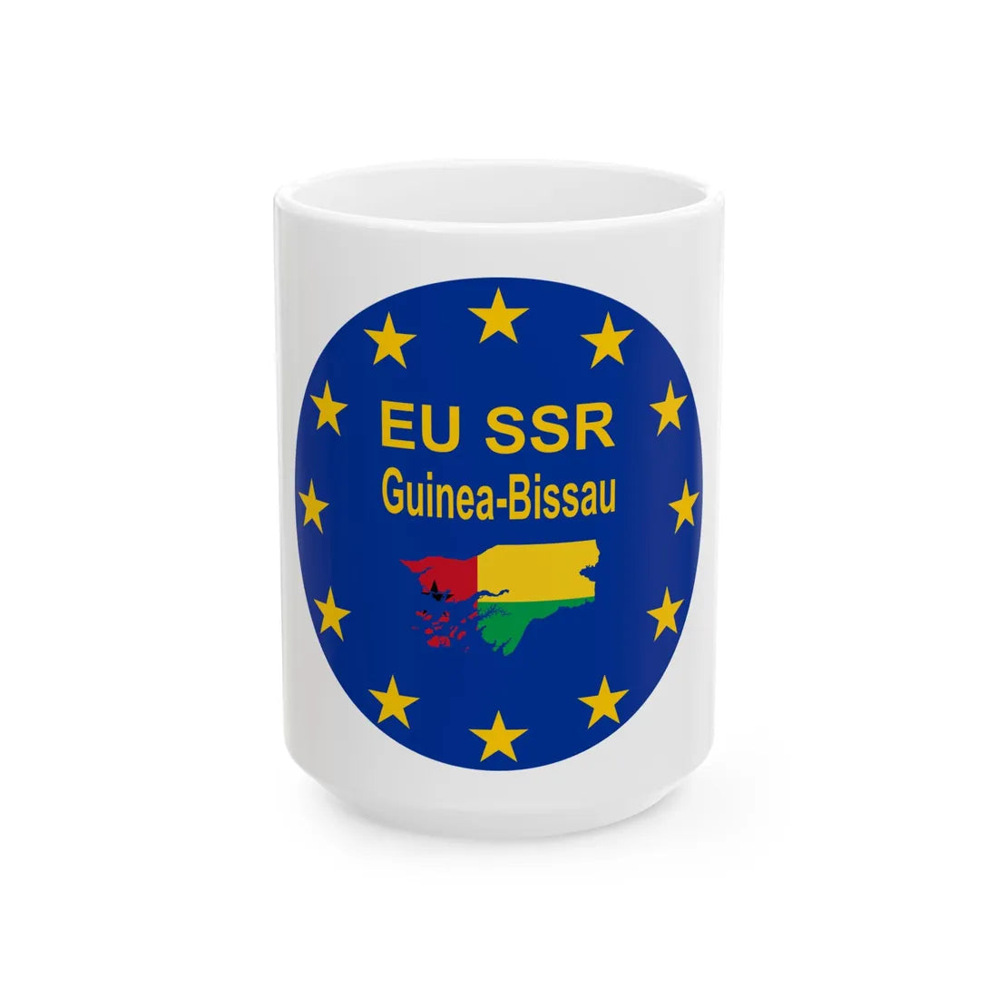 EU SSR Guinea-Bissau logo (Guinea) White Coffee Mug 15oz - Go Mug Yourself