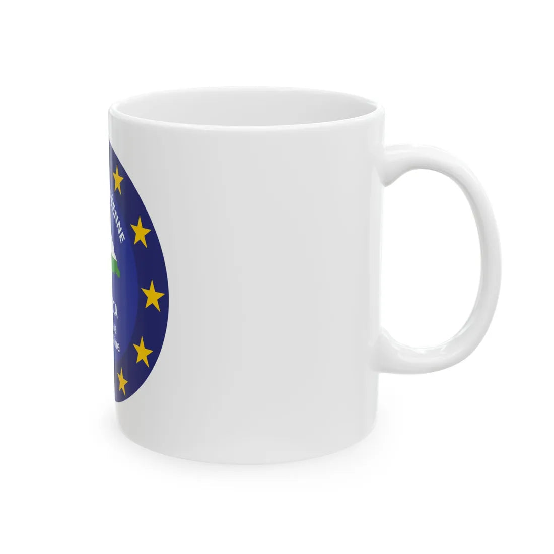 EUFOR RCA logo (Central African Republic) White Coffee Mug - Go Mug Yourself