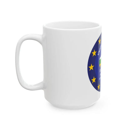 EUFOR RCA logo (Central African Republic) White Coffee Mug - Go Mug Yourself