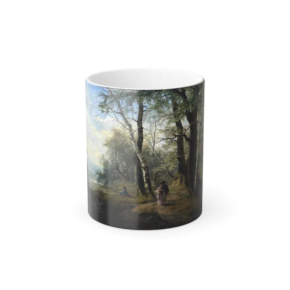 Eugen Hettich (1848-1888) The Woodlands - Oil on Canvas 1875s - Color Changing Mug 11oz-11oz-Go Mug Yourself