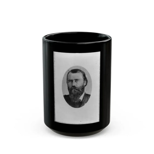 Eugene A. Carr, Colonel 3d Ill. Cavalry, Oval Bust Portrait, Facing Left (U.S. Civil War) Black Coffee Mug 15oz - Go Mug Yourself