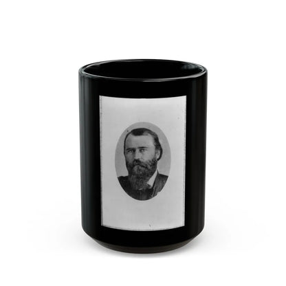 Eugene A. Carr, Colonel 3d Ill. Cavalry, Oval Bust Portrait, Facing Left (U.S. Civil War) Black Coffee Mug-15oz-Go Mug Yourself