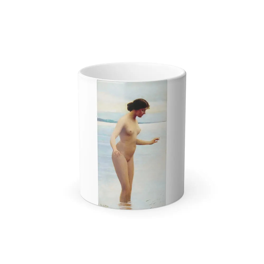 Eugene de Blaas (1843-1931) In the Water - Oil on cradled panel 1914 - Color Changing Mug 11oz-11oz-Go Mug Yourself