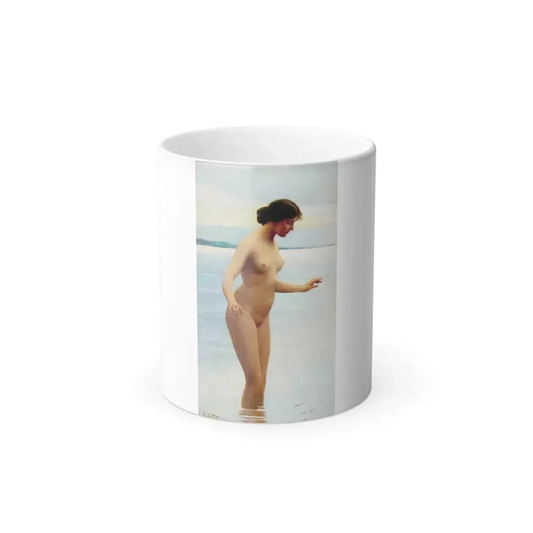 Eugene de Blaas (1843-1931) In the Water - Oil on cradled panel 1914 - Color Changing Mug 11oz - Go Mug Yourself