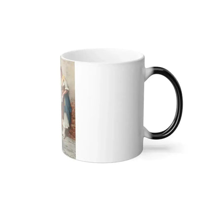 Eugene de Blaas (1843-1931) Sharing the news - 1904 - Color Changing Mug 11oz - Go Mug Yourself