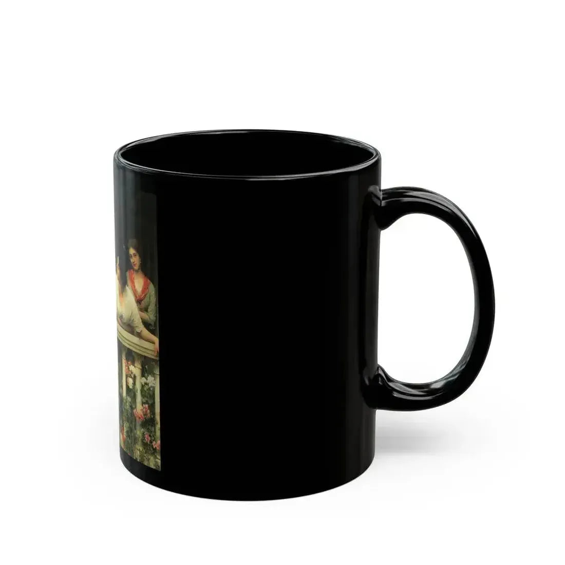 Eugene de Blaas (1843-1931) The Balcony - Black Coffee Mug - Go Mug Yourself