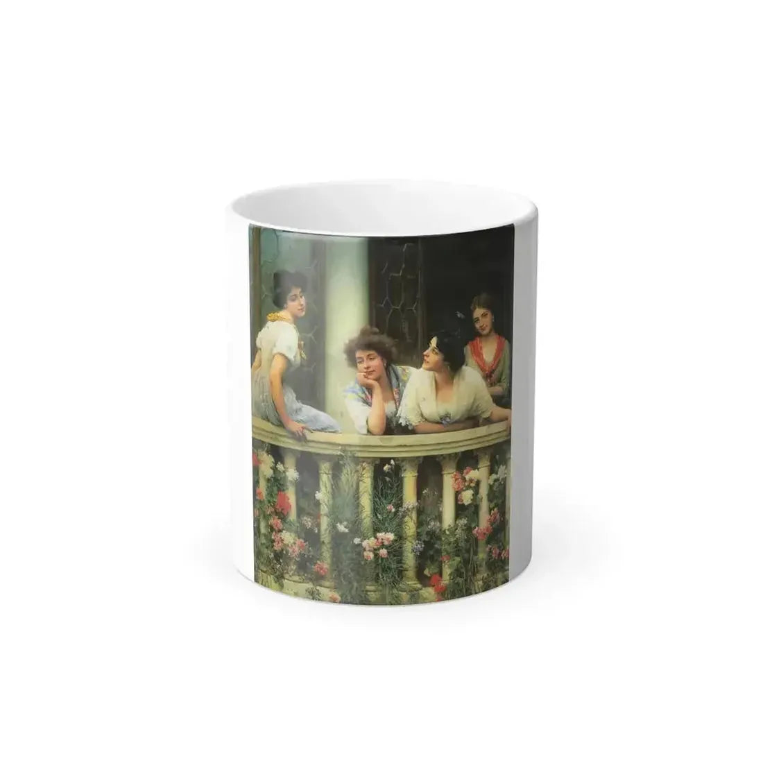 Eugene de Blaas (1843-1931) The Balcony - Color Changing Mug 11oz 11oz - Go Mug Yourself