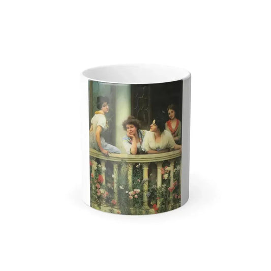 Eugene de Blaas (1843-1931) The Balcony - Color Changing Mug 11oz 11oz - Go Mug Yourself