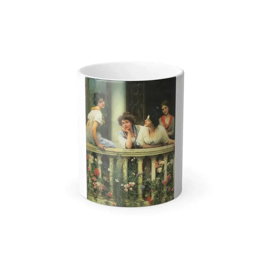Eugene de Blaas (1843-1931) The Balcony - Color Changing Mug 11oz 11oz - Go Mug Yourself