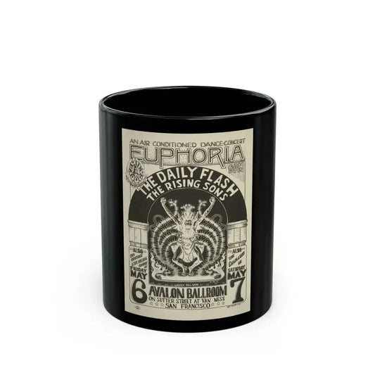Euphoria 1966 Poster (Music Poster) Black Coffee Mug 11oz - Go Mug Yourself