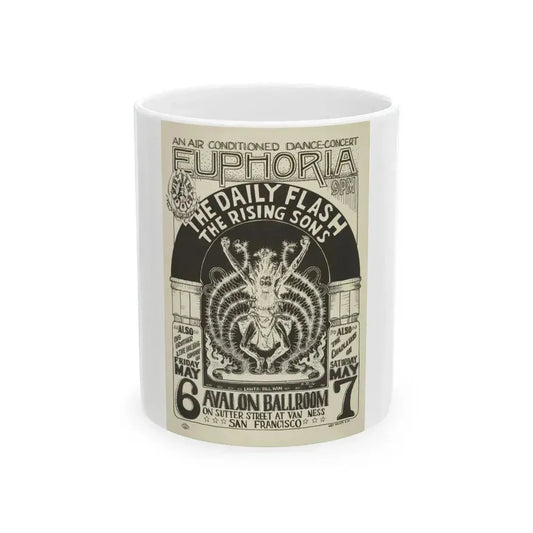 Euphoria 1966 Poster (Music Poster) White Coffee Mug 11oz - Go Mug Yourself