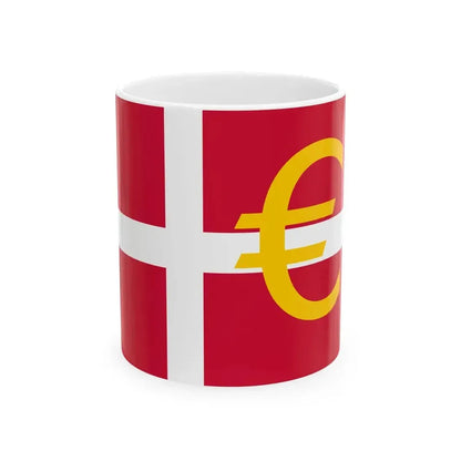Euro et Danemark (Denmark) White Coffee Mug 11oz - Go Mug Yourself
