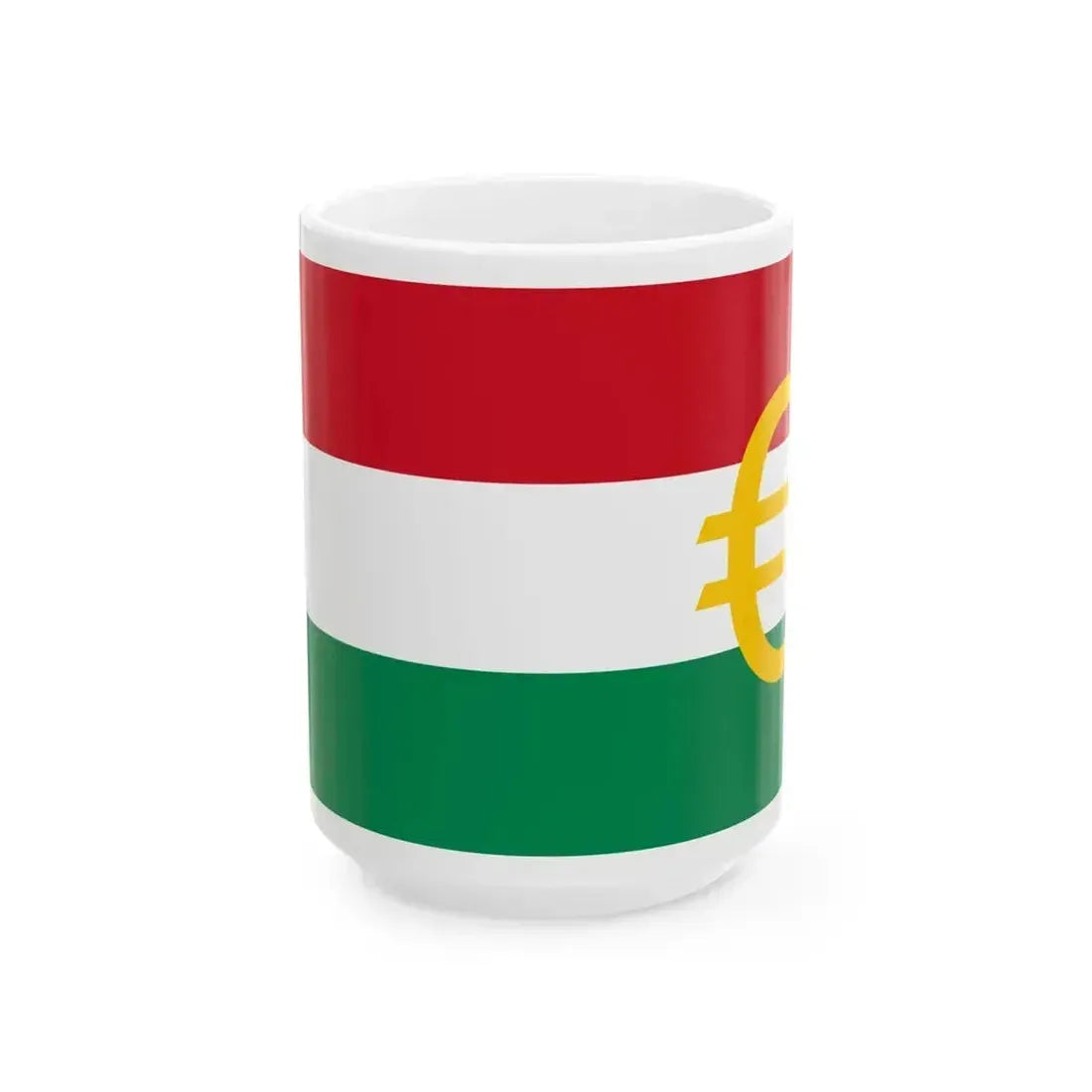 Euro et Hongrie (Hungary) White Coffee Mug 15oz - Go Mug Yourself
