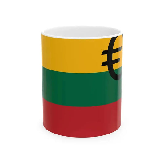Euro et Lituanie (Lithuania) White Coffee Mug 11oz - Go Mug Yourself