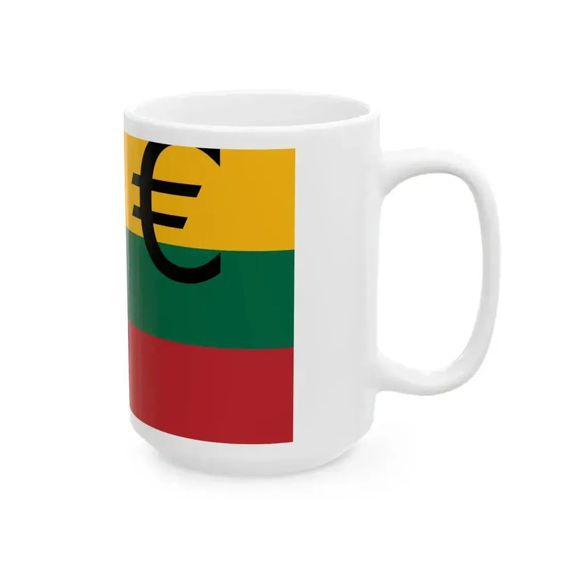 Euro et Lituanie (Lithuania) White Coffee Mug - Go Mug Yourself