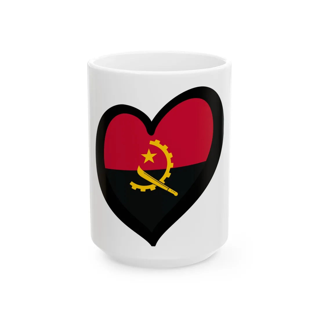 EuroAngola (Angola) White Coffee Mug 15oz - Go Mug Yourself
