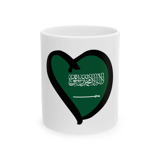 EuroArabia SauditaAnterior reverso (Saudi Arabia) White Coffee Mug 11oz - Go Mug Yourself