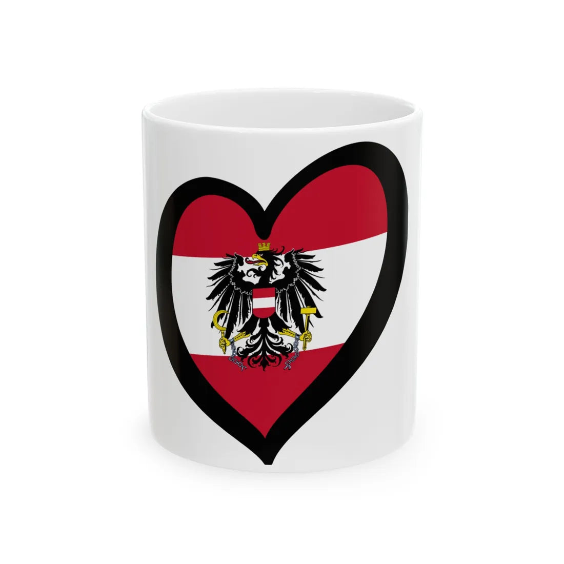 EuroAustria state (Austria) White Coffee Mug 11oz - Go Mug Yourself