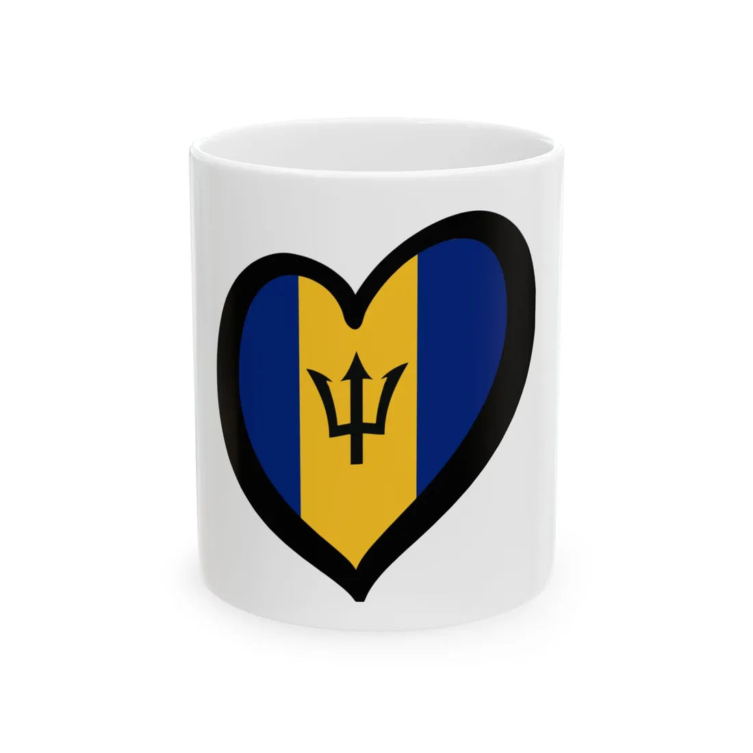 EuroBarbados (Barbados) White Coffee Mug 11oz - Go Mug Yourself