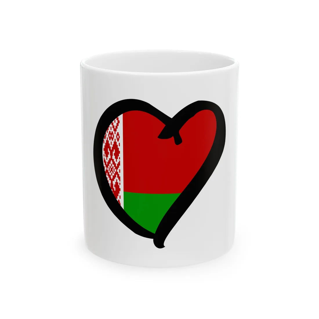 EuroBielorrusiaAnterior 1995-2012 (Belarus) White Coffee Mug 11oz - Go Mug Yourself