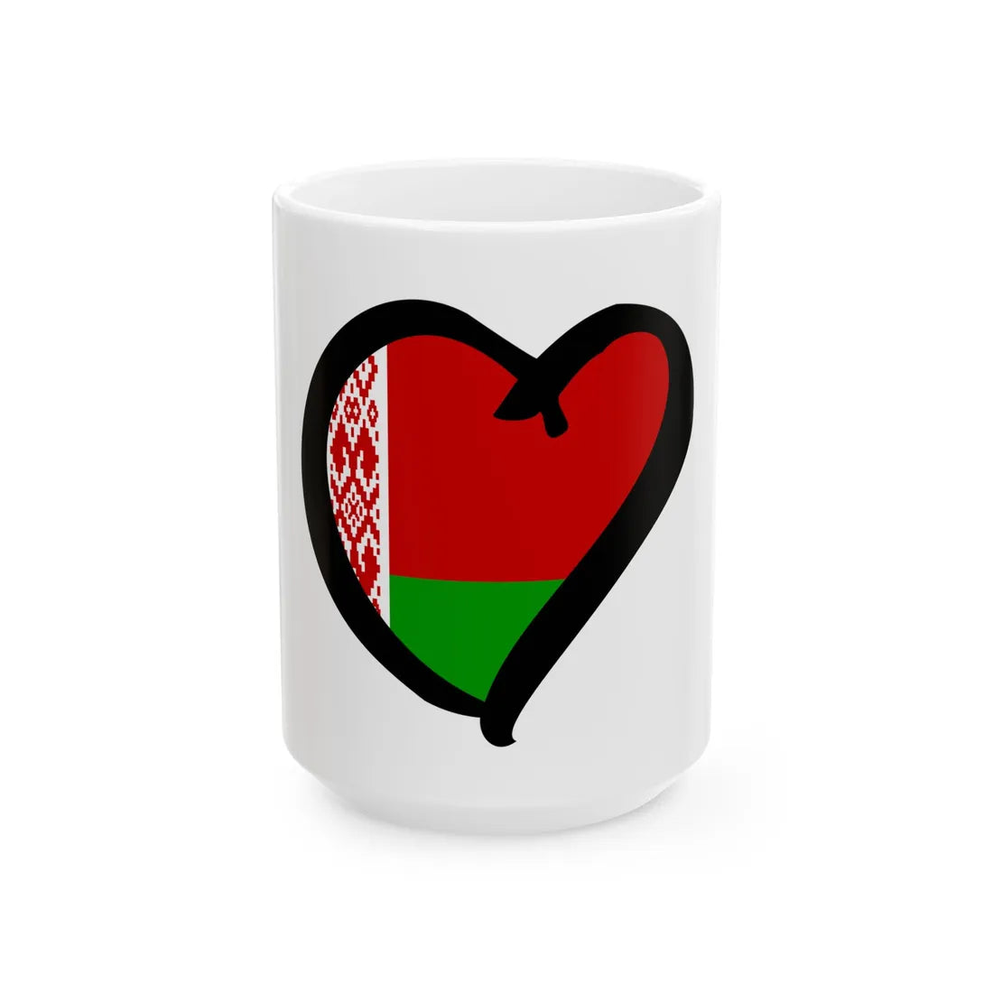 EuroBielorrusiaAnterior 1995-2012 (Belarus) White Coffee Mug 15oz - Go Mug Yourself