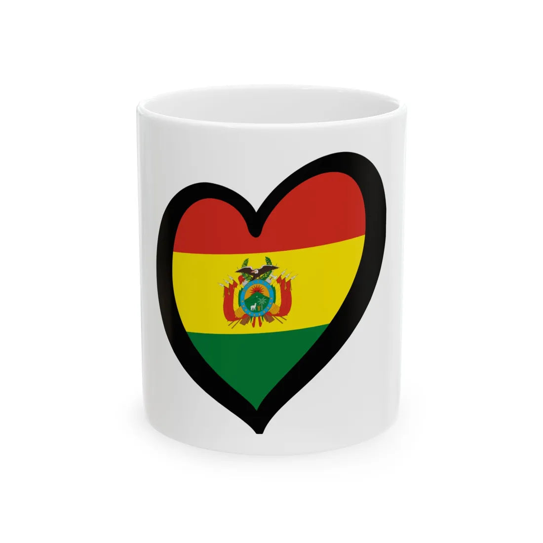 EuroBolivia state (Bolivia) White Coffee Mug 11oz - Go Mug Yourself