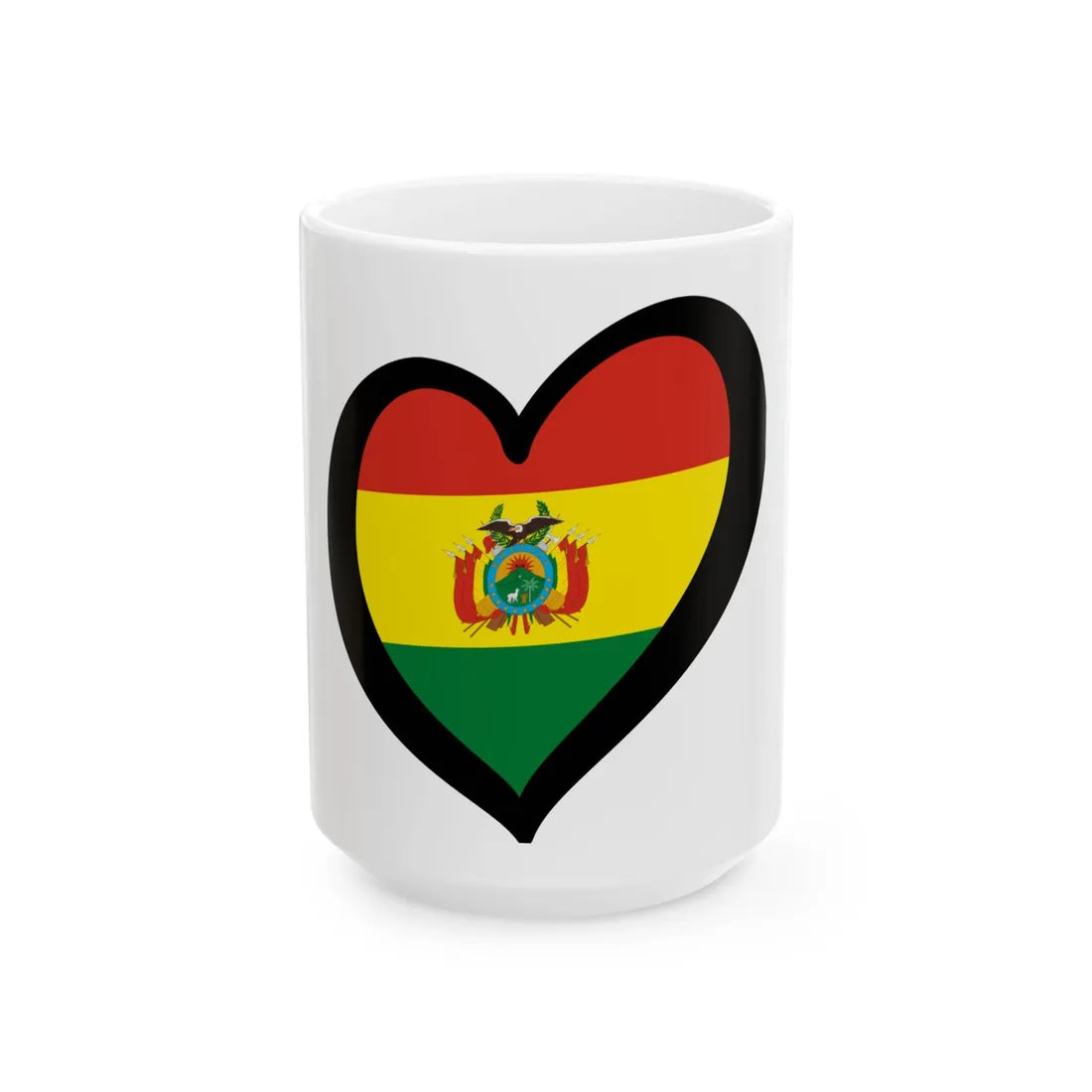 EuroBolivia state (Bolivia) White Coffee Mug 15oz - Go Mug Yourself