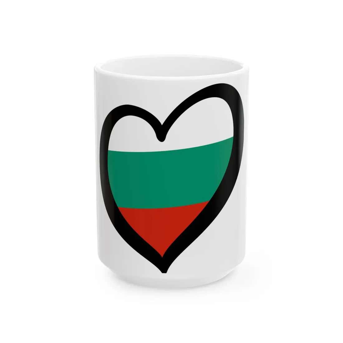 EuroBulgaria (Bulgaria) White Coffee Mug 15oz - Go Mug Yourself