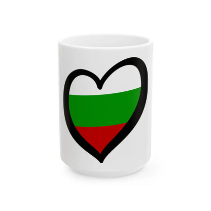 EuroBulgaria digital (Bulgaria) White Coffee Mug 15oz - Go Mug Yourself