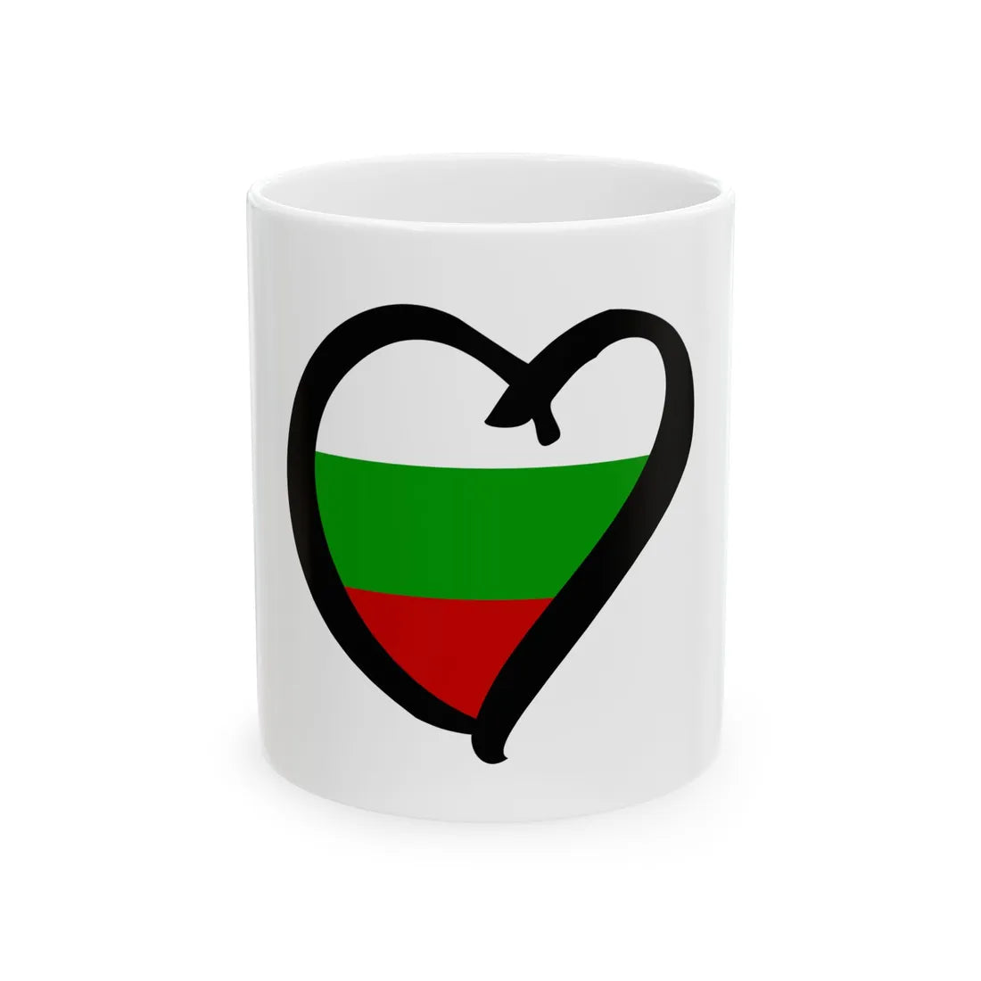 EuroBulgariaAnterior digital (Bulgaria) White Coffee Mug 11oz - Go Mug Yourself