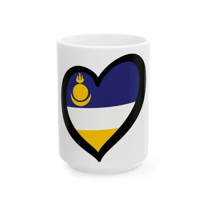 EuroBuriatia (Russia) White Coffee Mug 15oz - Go Mug Yourself
