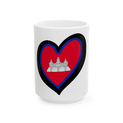 EuroCamboya 1863-1948 (Cambodia) White Coffee Mug 15oz - Go Mug Yourself