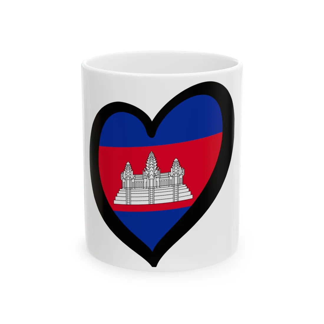 EuroCamboya (Cambodia) White Coffee Mug 11oz - Go Mug Yourself