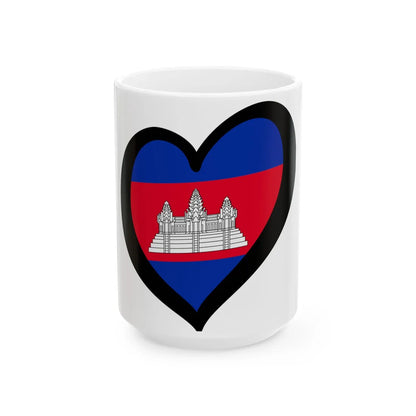 EuroCamboya (Cambodia) White Coffee Mug 15oz - Go Mug Yourself