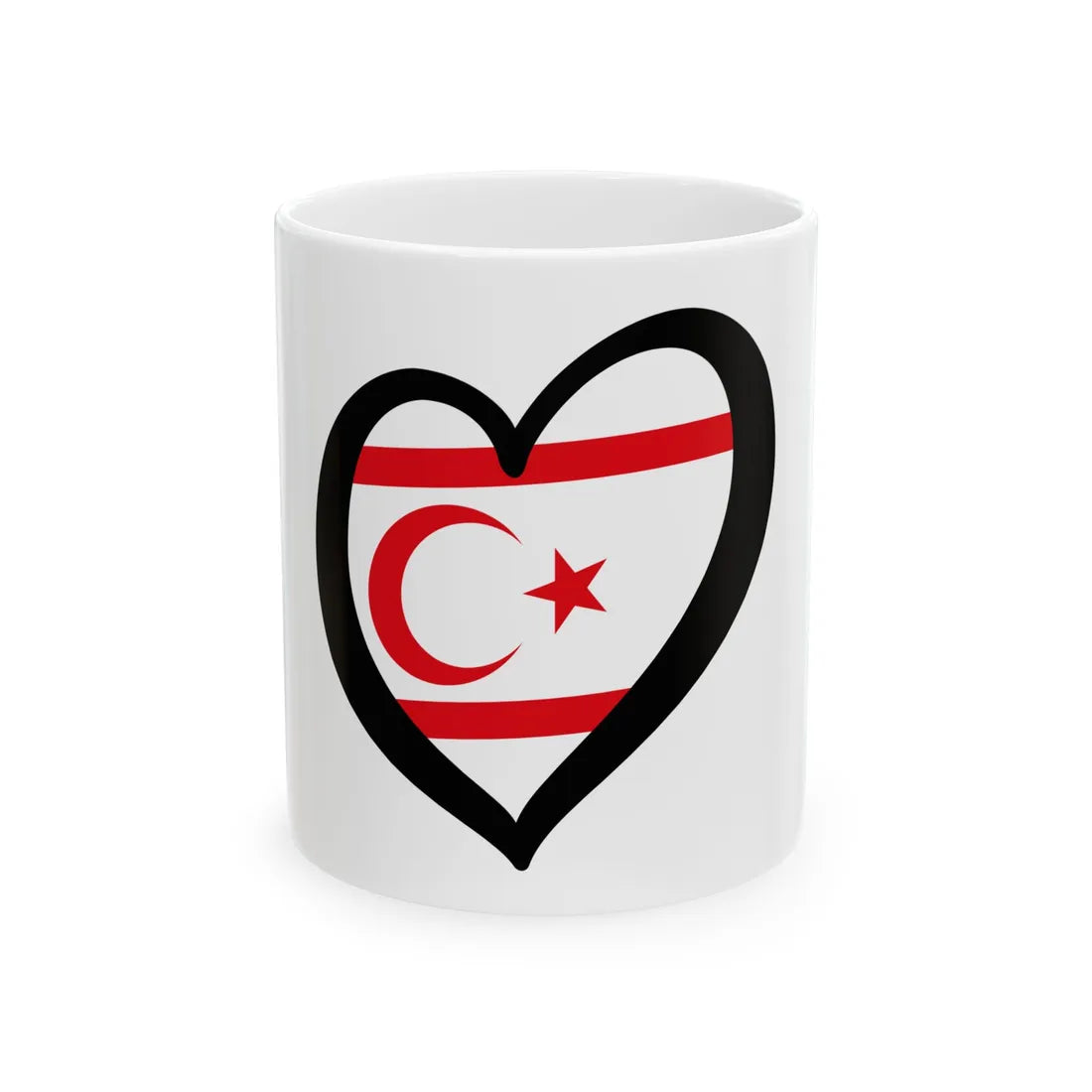 EuroChipre del Norte (Cyprus) White Coffee Mug 11oz - Go Mug Yourself