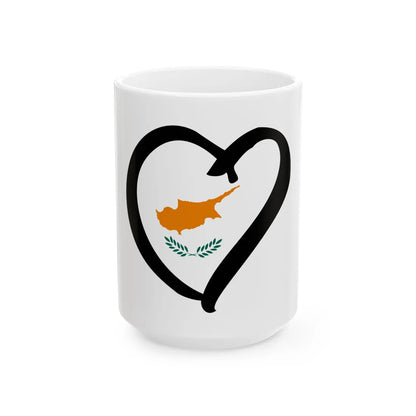 EuroChipreAnterior 1960-2006 (Cyprus) White Coffee Mug 15oz - Go Mug Yourself