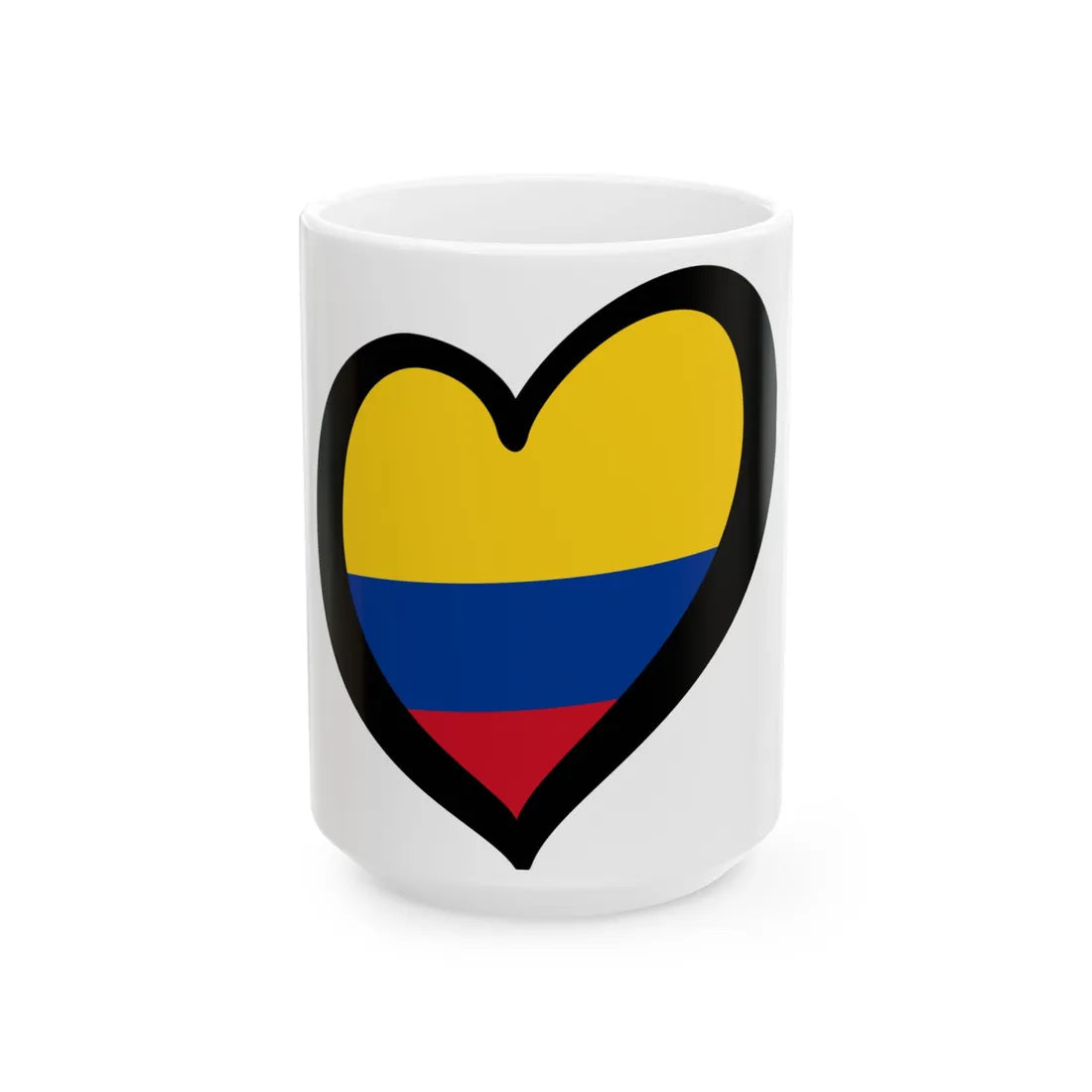 EuroColombia (Colombia) White Coffee Mug 15oz - Go Mug Yourself