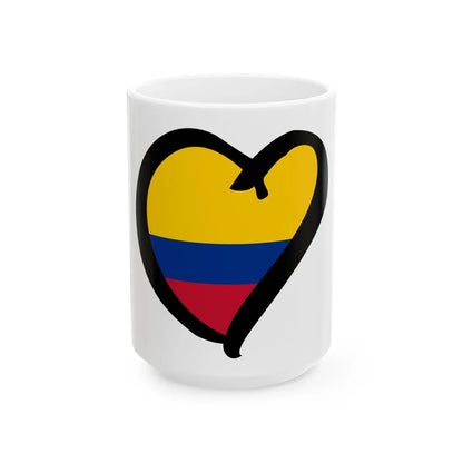 EuroColombiaAnterior (Colombia) White Coffee Mug 15oz - Go Mug Yourself