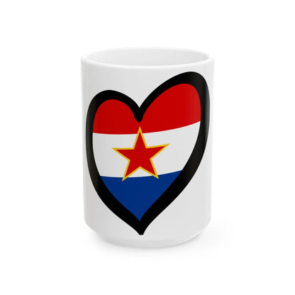 EuroCroacia 1947-1990 (Croatia) White Coffee Mug 15oz - Go Mug Yourself