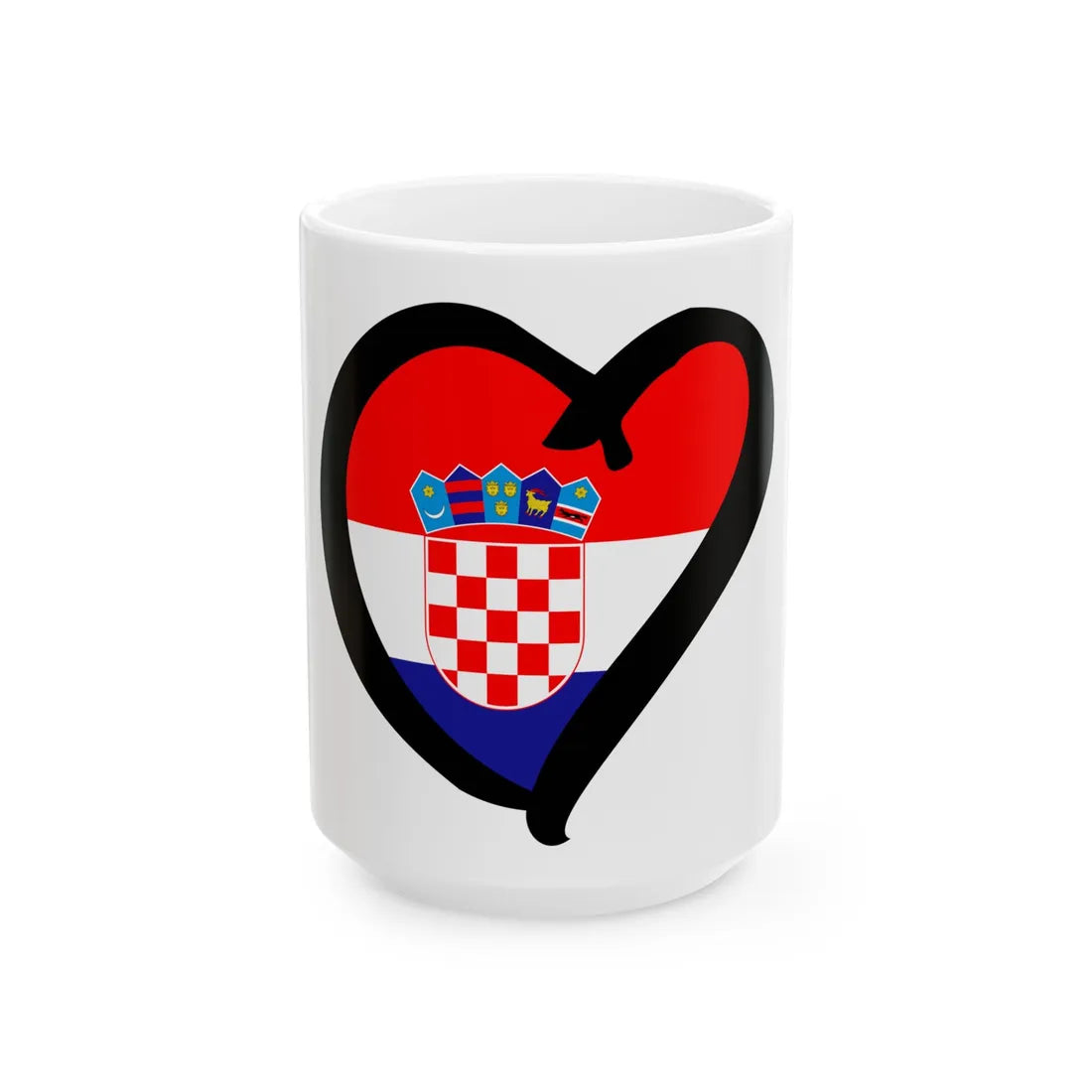 EuroCroaciaAnterior (Croatia) White Coffee Mug 15oz - Go Mug Yourself