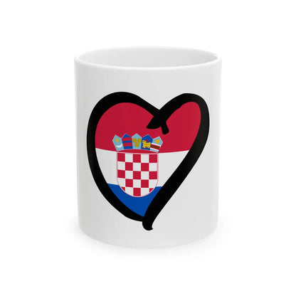 EuroCroaciaPantoneAnterior (Croatia) White Coffee Mug 11oz - Go Mug Yourself