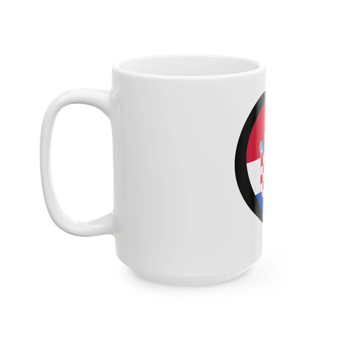 EuroCroaciaPantoneAnterior (Croatia) White Coffee Mug - Go Mug Yourself