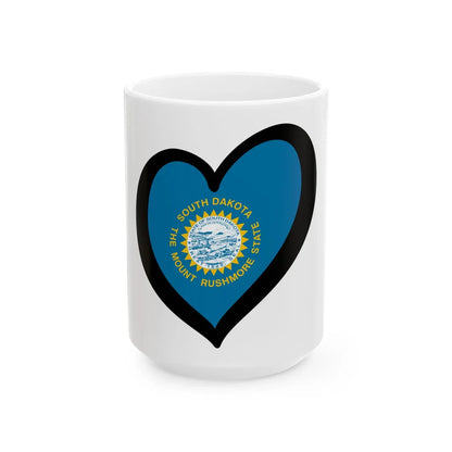 EuroDakota del Sur (United States) White Coffee Mug 15oz - Go Mug Yourself