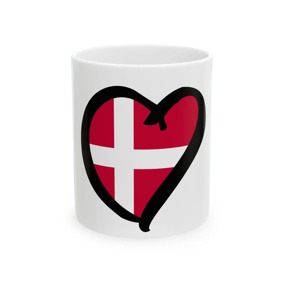 EuroDinamarcaAnterior (Denmark) White Coffee Mug 11oz - Go Mug Yourself