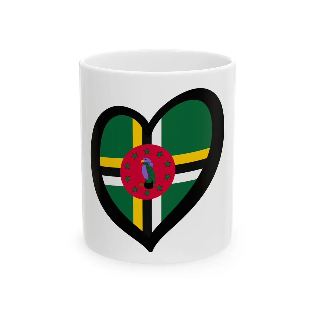 EuroDominica (Dominica) White Coffee Mug 11oz - Go Mug Yourself