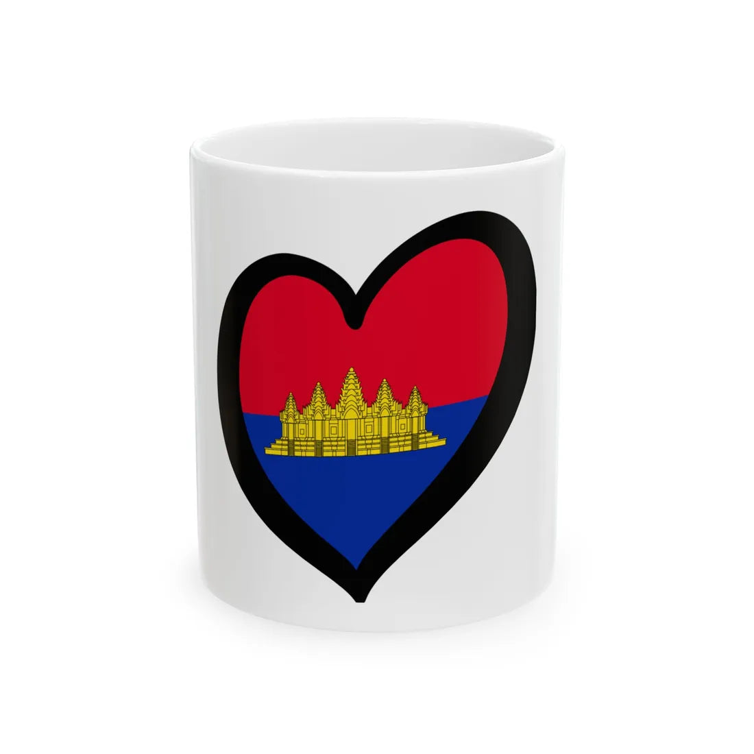 EuroEstado de Camboya (Cambodia) White Coffee Mug 11oz - Go Mug Yourself
